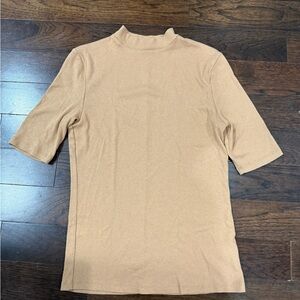 A new day mock neck short sleeve top